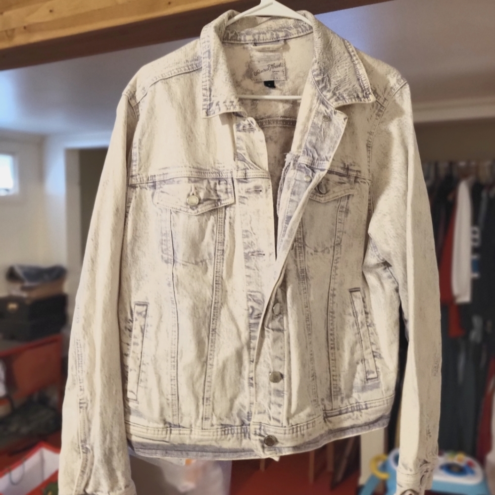 Acid Washed Purple and White Universal Threads Jean Jacket